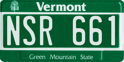 VT license plate NSR661