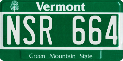 VT license plate NSR664