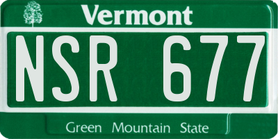 VT license plate NSR677