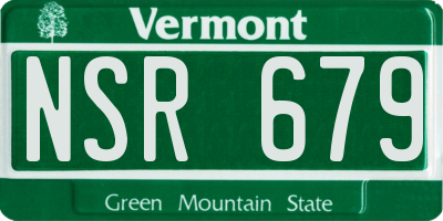 VT license plate NSR679