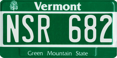 VT license plate NSR682