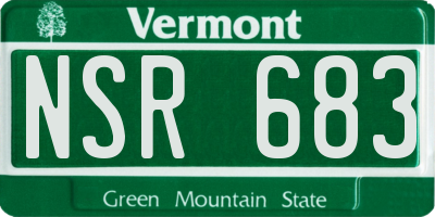 VT license plate NSR683