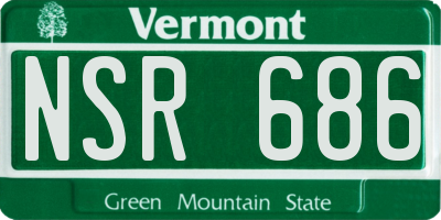 VT license plate NSR686