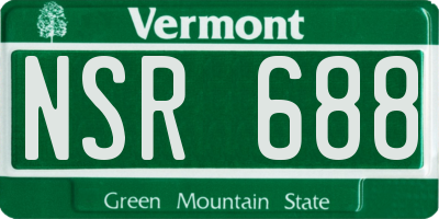 VT license plate NSR688