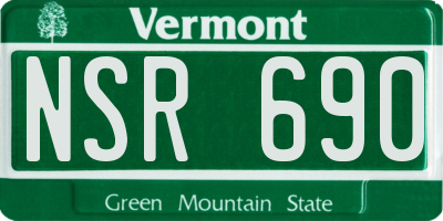 VT license plate NSR690