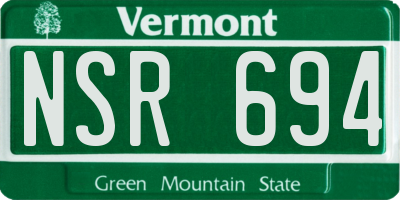 VT license plate NSR694