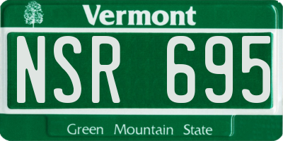 VT license plate NSR695