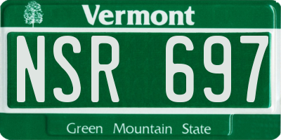 VT license plate NSR697