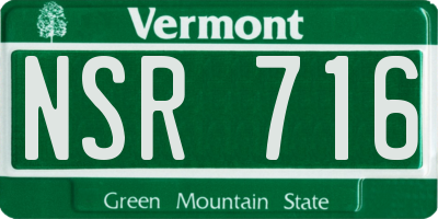 VT license plate NSR716