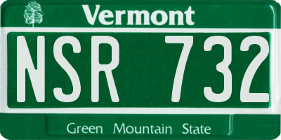 VT license plate NSR732