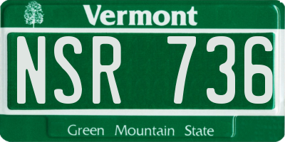 VT license plate NSR736