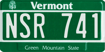 VT license plate NSR741