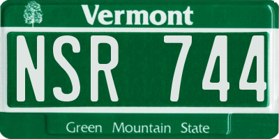 VT license plate NSR744