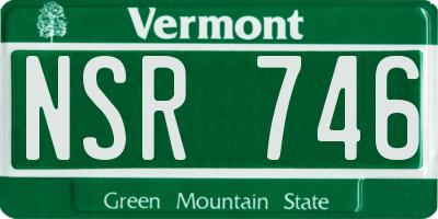 VT license plate NSR746