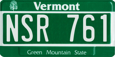 VT license plate NSR761