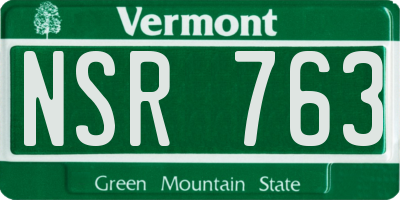 VT license plate NSR763