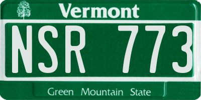 VT license plate NSR773