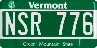 VT license plate NSR776