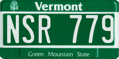 VT license plate NSR779