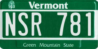 VT license plate NSR781