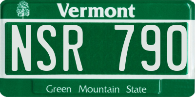 VT license plate NSR790