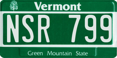 VT license plate NSR799