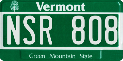 VT license plate NSR808