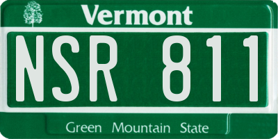 VT license plate NSR811