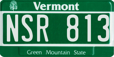 VT license plate NSR813