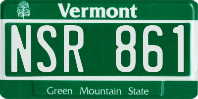 VT license plate NSR861