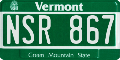 VT license plate NSR867