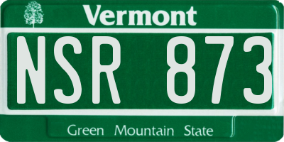 VT license plate NSR873