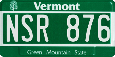 VT license plate NSR876