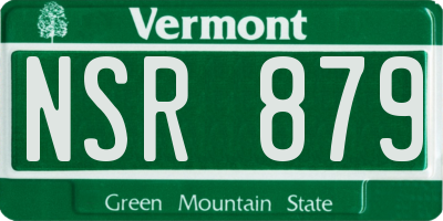 VT license plate NSR879