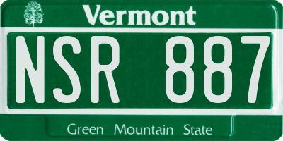 VT license plate NSR887