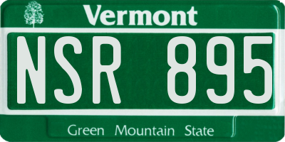 VT license plate NSR895