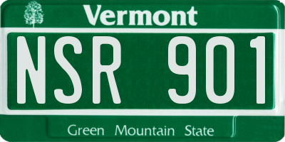 VT license plate NSR901