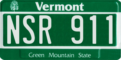 VT license plate NSR911
