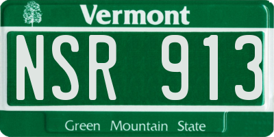 VT license plate NSR913