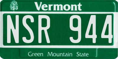 VT license plate NSR944