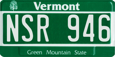 VT license plate NSR946