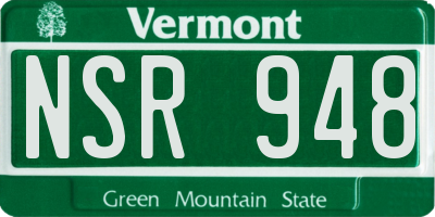 VT license plate NSR948