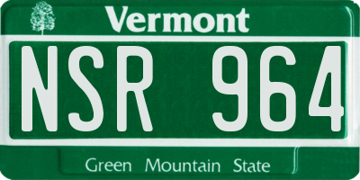 VT license plate NSR964