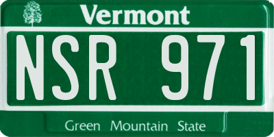 VT license plate NSR971
