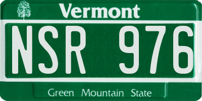 VT license plate NSR976