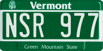 VT license plate NSR977