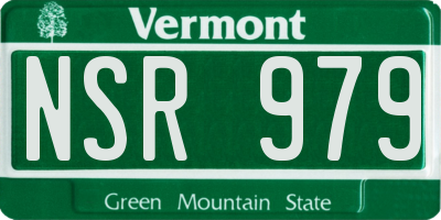 VT license plate NSR979