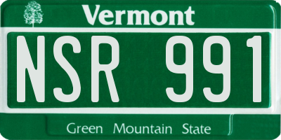 VT license plate NSR991
