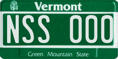 VT license plate NSS000