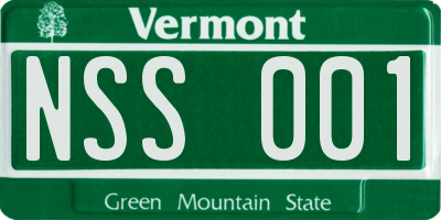 VT license plate NSS001